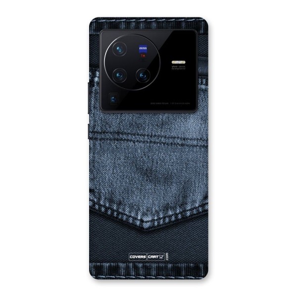 Blue Denim Back Case for Vivo X80 Pro