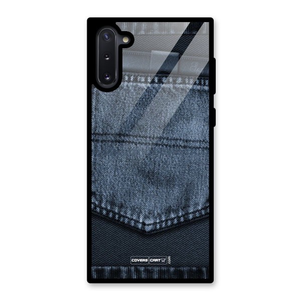 Blue Denim Glass Back Case for Galaxy Note 10