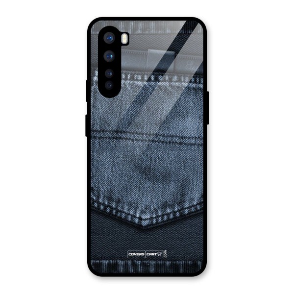 Blue Denim Glass Back Case for OnePlus Nord