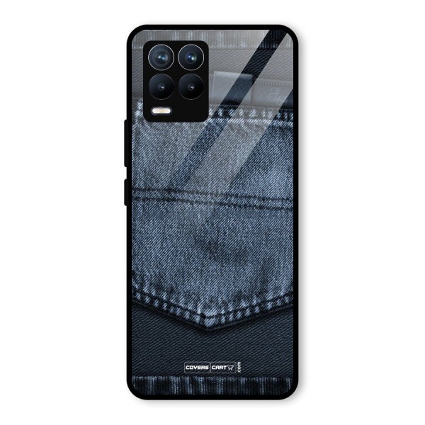 Blue Denim Glass Back Case for Realme 8