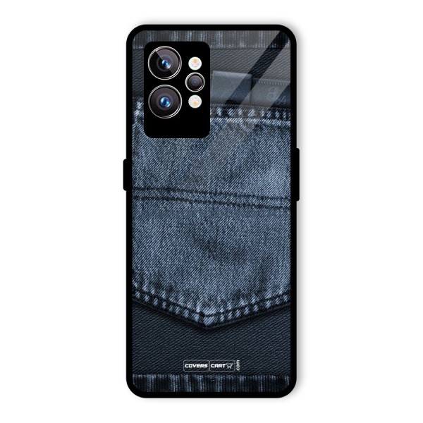 Blue Denim Glass Back Case for Realme GT2 Pro