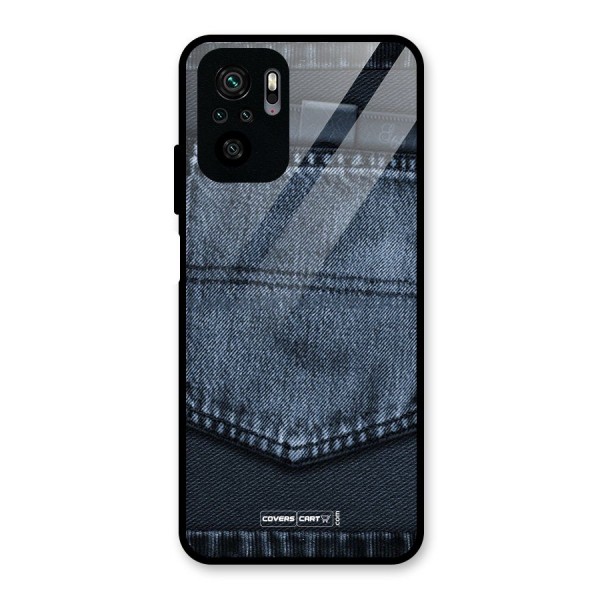 Blue Denim Glass Back Case for Redmi Note 10