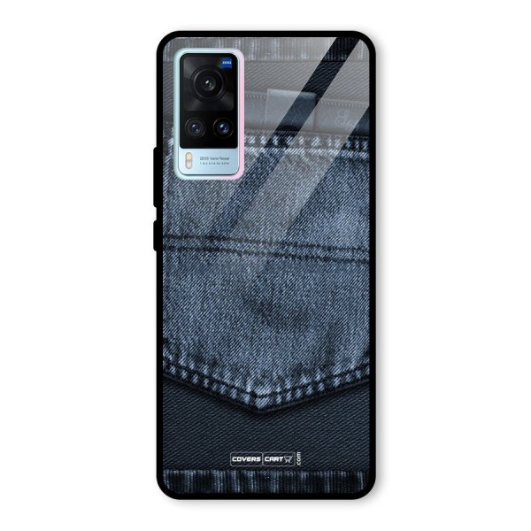 Blue Denim Glass Back Case for Vivo X60