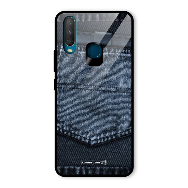 Blue Denim Glass Back Case for Vivo Y15