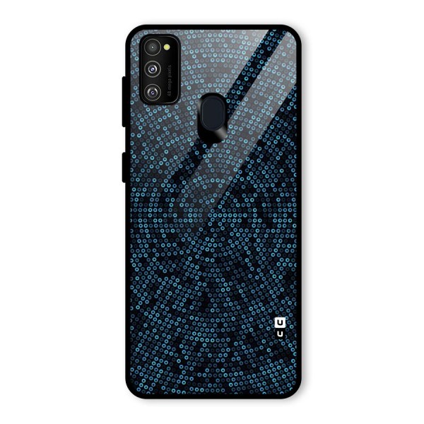 Blue Disco Lights Glass Back Case for Galaxy M21