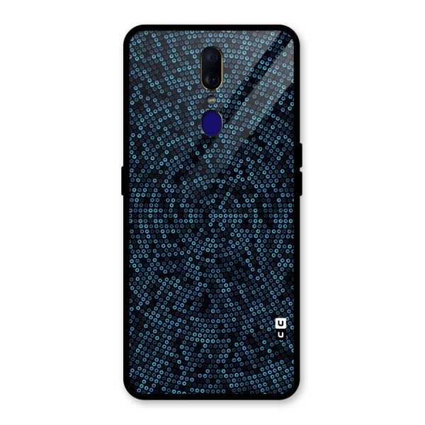 Blue Disco Lights Glass Back Case for Oppo F11