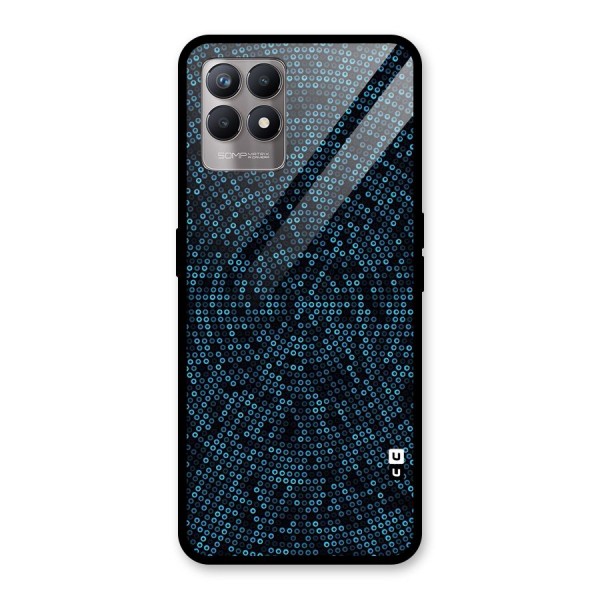 Blue Disco Lights Glass Back Case for Realme 8i