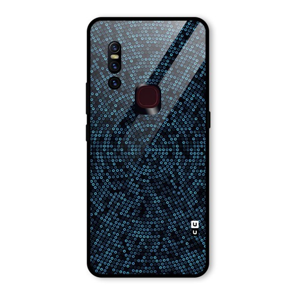 Blue Disco Lights Glass Back Case for Vivo V15