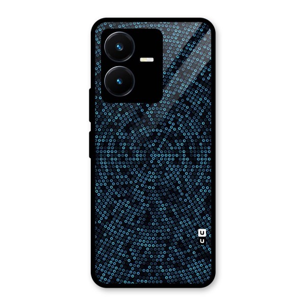 Blue Disco Lights Glass Back Case for Vivo Y22