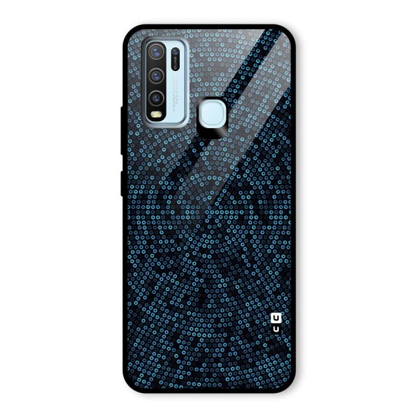 Blue Disco Lights Glass Back Case for Vivo Y30