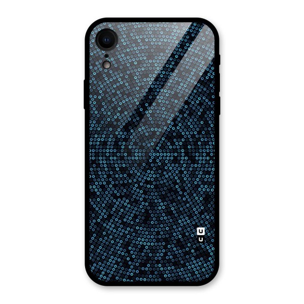 Blue Disco Lights Glass Back Case for XR