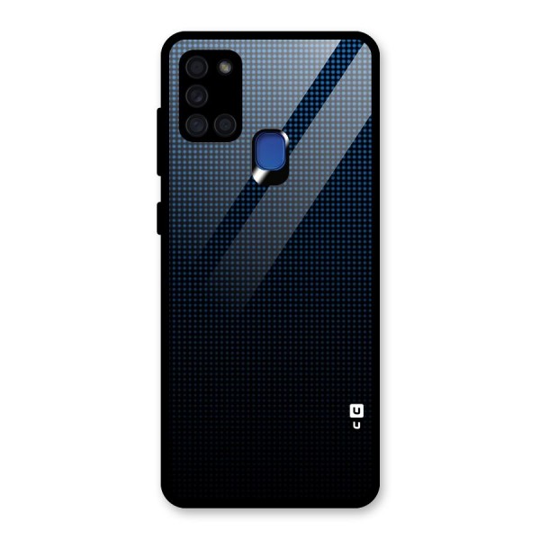 Blue Dots Shades Glass Back Case for Galaxy A21s