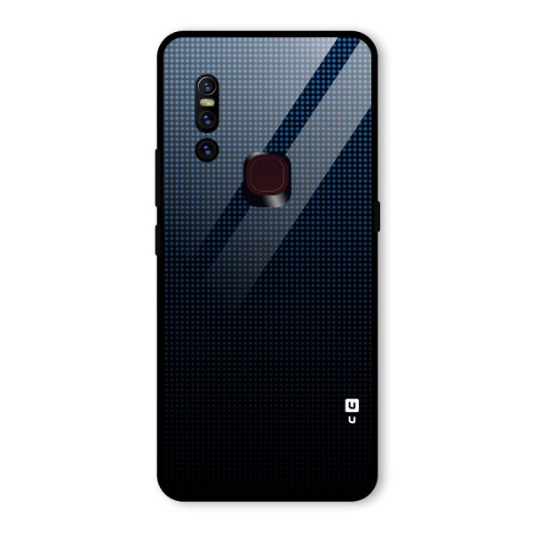 Blue Dots Shades Glass Back Case for Vivo V15