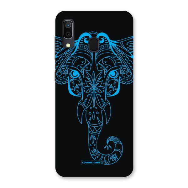 Blue Elephant Ethnic Back Case for Galaxy A20