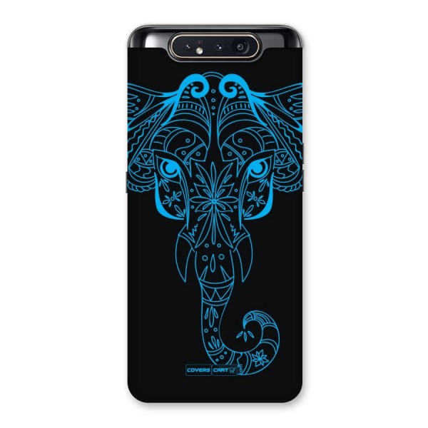 Blue Elephant Ethnic Back Case for Galaxy A80