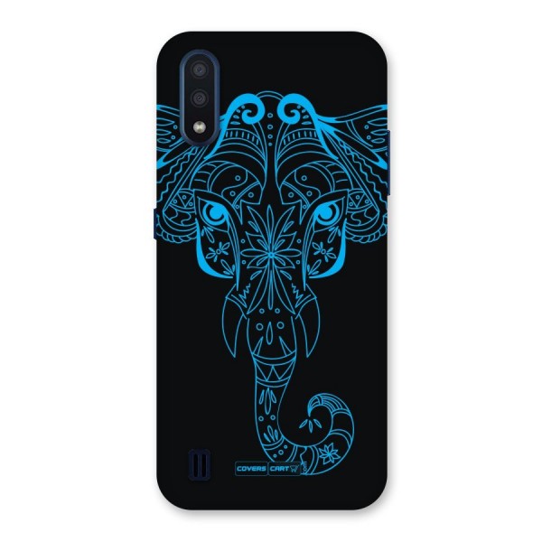 Blue Elephant Ethnic Back Case for Galaxy M01