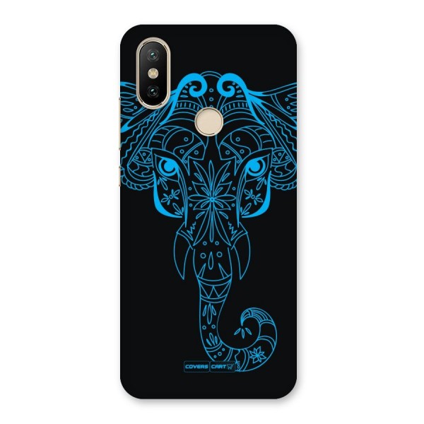 Blue Elephant Ethnic Back Case for Mi A2