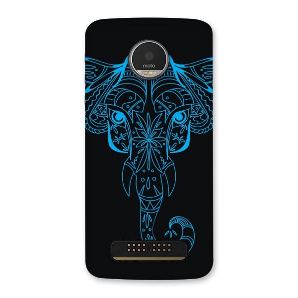 Blue Elephant Ethnic Back Case for Moto Z Play