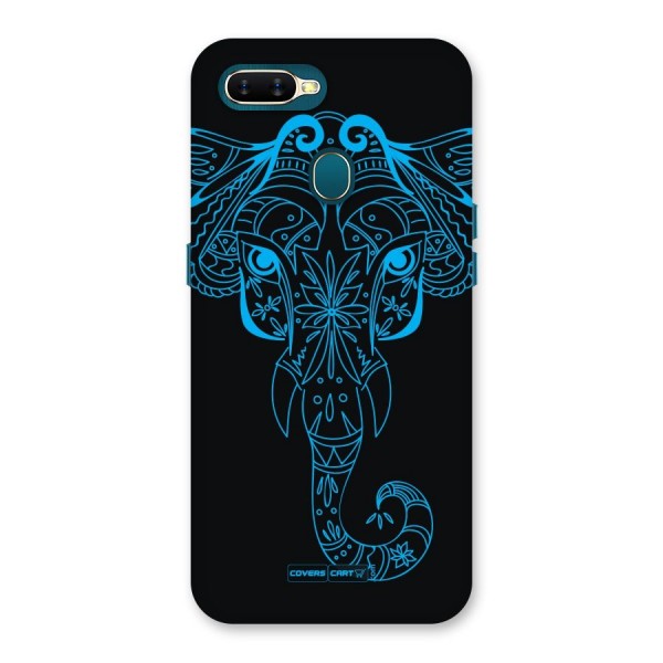 Blue Elephant Ethnic Back Case for Oppo A7