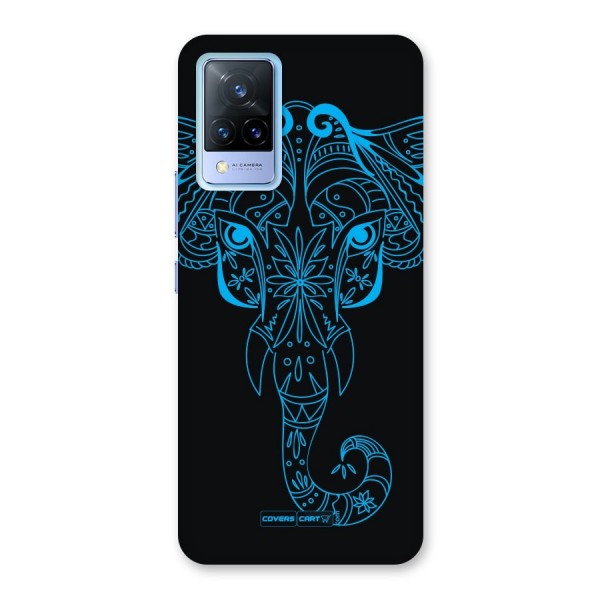 Blue Elephant Ethnic Back Case for Vivo V21 5G