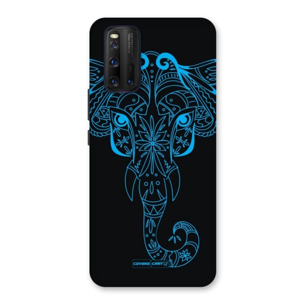 Blue Elephant Ethnic Back Case for Vivo iQOO 3