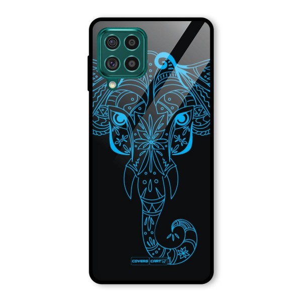 Blue Elephant Ethnic Glass Back Case for Galaxy F62