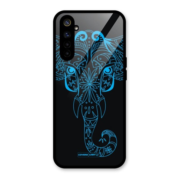 Blue Elephant Ethnic Glass Back Case for Realme 6i