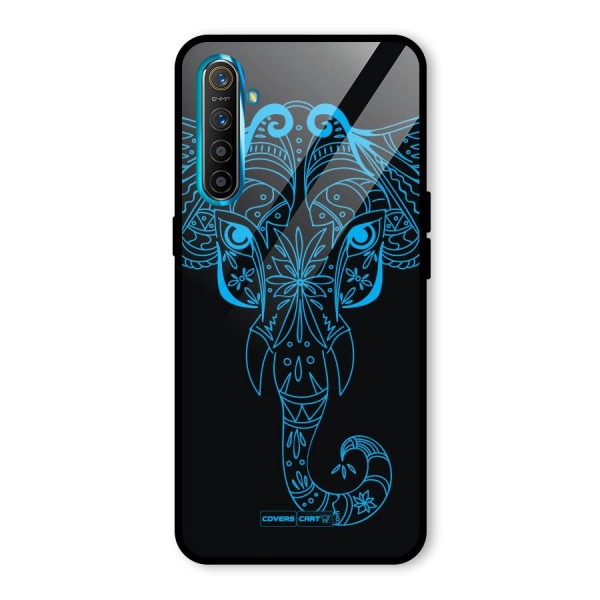 Blue Elephant Ethnic Glass Back Case for Realme XT