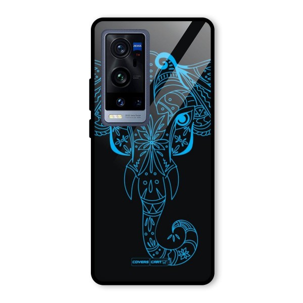 Blue Elephant Ethnic Glass Back Case for Vivo X60 Pro Plus