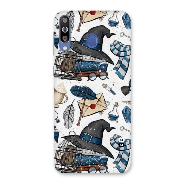 Blue Feather Hat Design Back Case for Galaxy M30