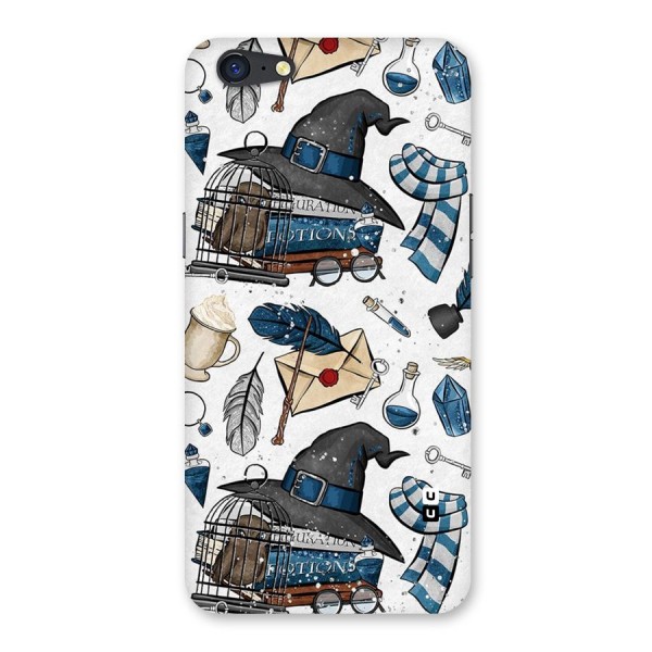 Blue Feather Hat Design Back Case for Oppo A71