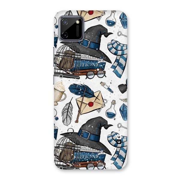 Blue Feather Hat Design Back Case for Realme C11