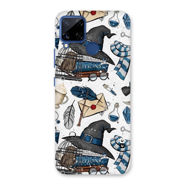 Blue Feather Hat Design Back Case for Realme C12