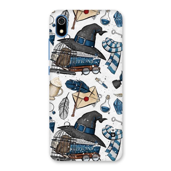 Blue Feather Hat Design Back Case for Redmi 7A