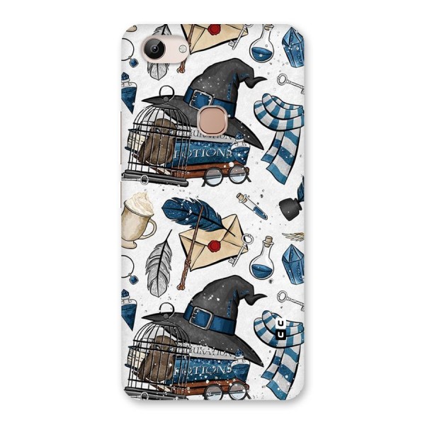 Blue Feather Hat Design Back Case for Vivo Y83