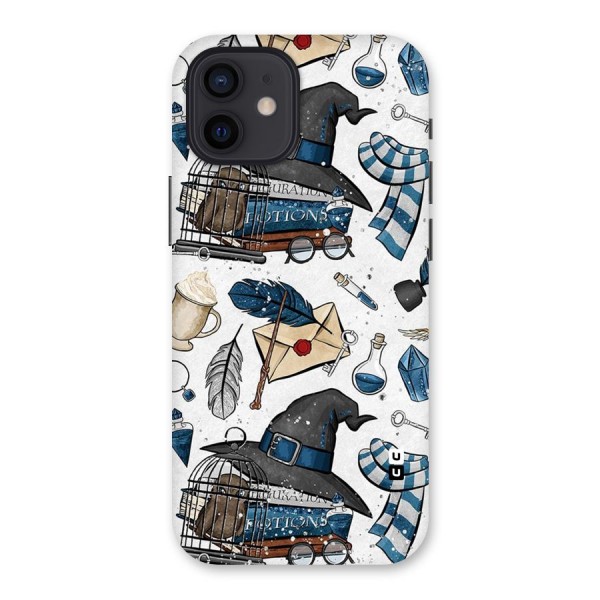 Blue Feather Hat Design Back Case for iPhone 12