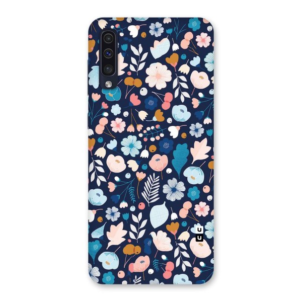 Blue Floral Back Case for Galaxy A50