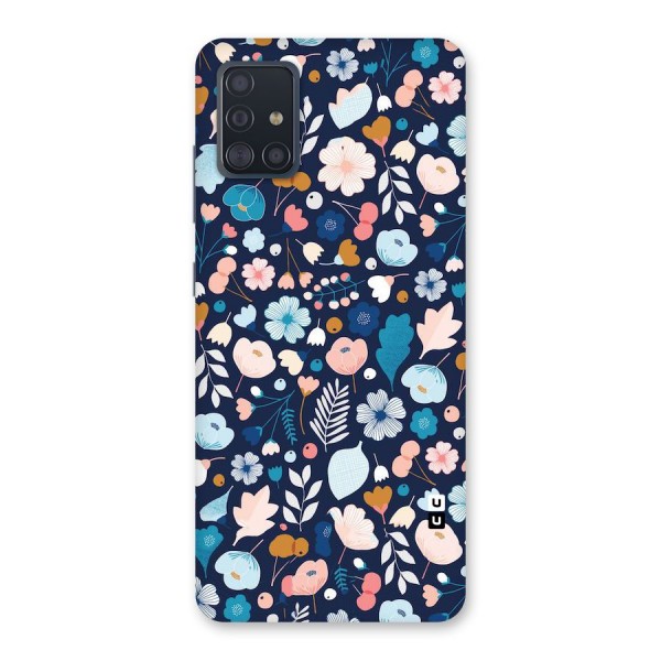 Blue Floral Back Case for Galaxy A51