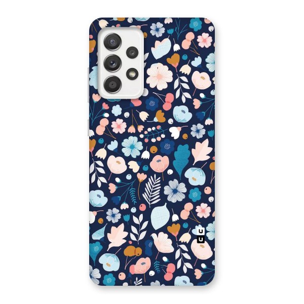 Blue Floral Back Case for Galaxy A52