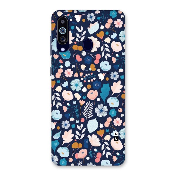 Blue Floral Back Case for Galaxy A60