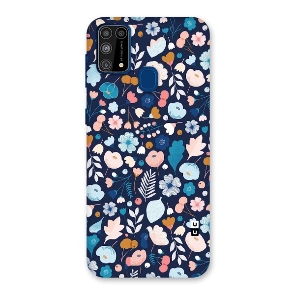 Blue Floral Back Case for Galaxy F41