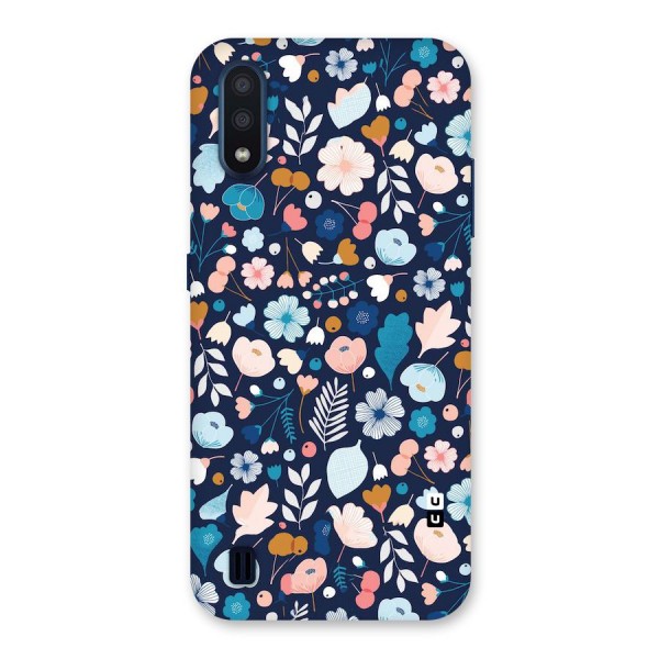 Blue Floral Back Case for Galaxy M01