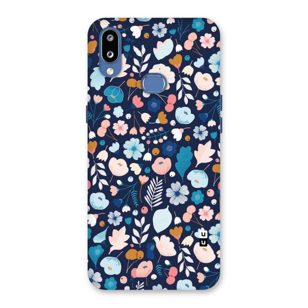 Blue Floral Back Case for Galaxy M01s