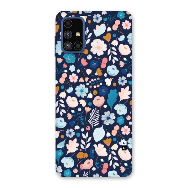 Blue Floral Back Case for Galaxy M51