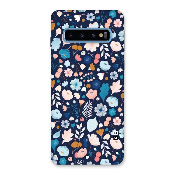 Blue Floral Back Case for Galaxy S10