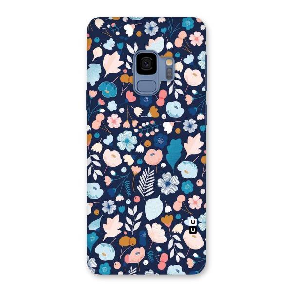 Blue Floral Back Case for Galaxy S9