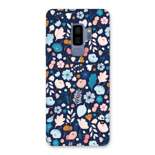 Blue Floral Back Case for Galaxy S9 Plus