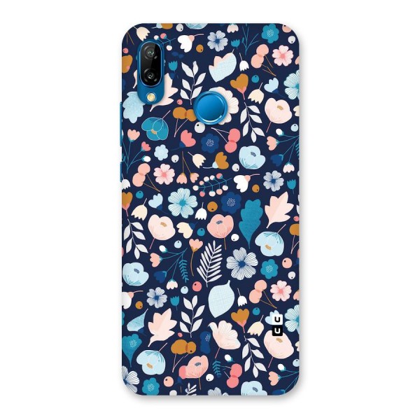 Blue Floral Back Case for Huawei P20 Lite