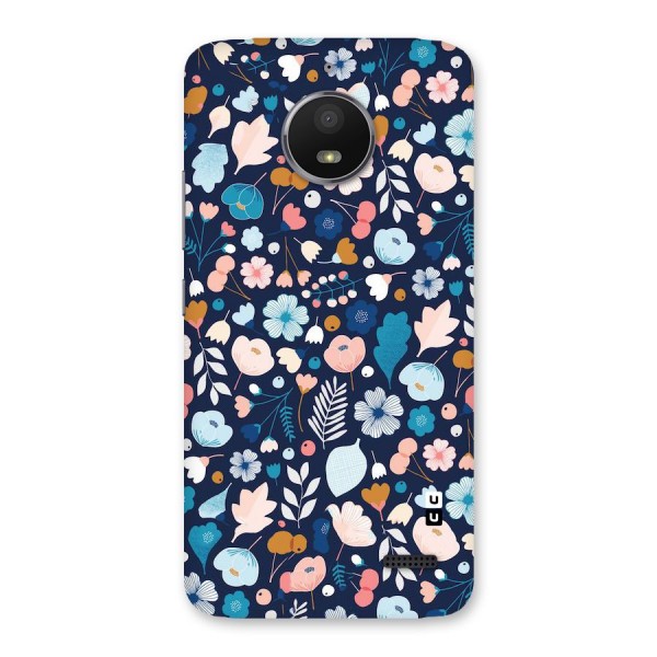 Blue Floral Back Case for Moto E4