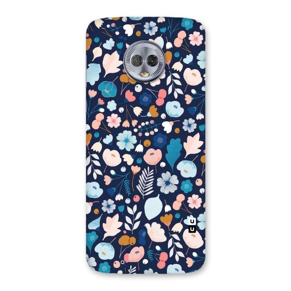 Blue Floral Back Case for Moto G6